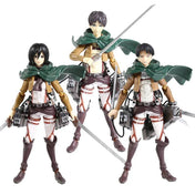 Figuras de Acción Coleccionables de Attack on Titan: Eren, Mikasa y Levi - GambareG