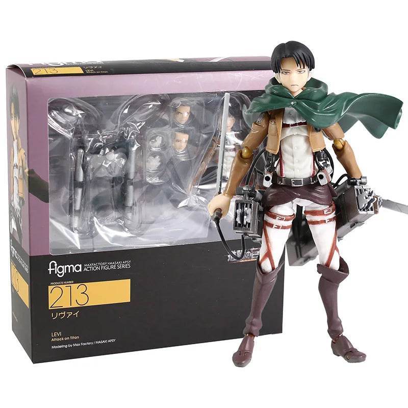 Figuras de Acción Coleccionables de Attack on Titan: Eren, Mikasa y Levi - GambareG