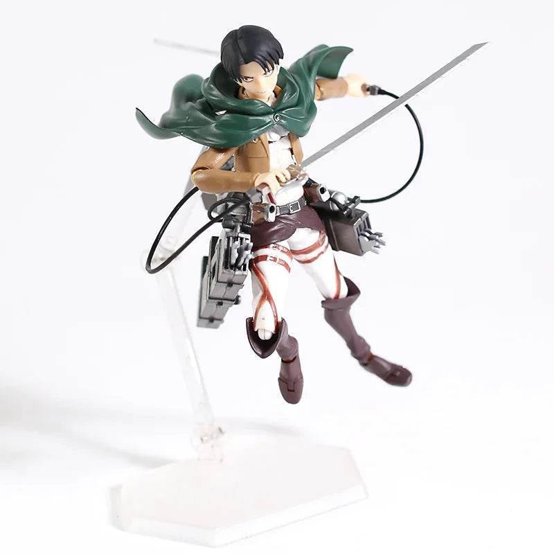 Figuras de Acción Coleccionables de Attack on Titan: Eren, Mikasa y Levi - GambareG