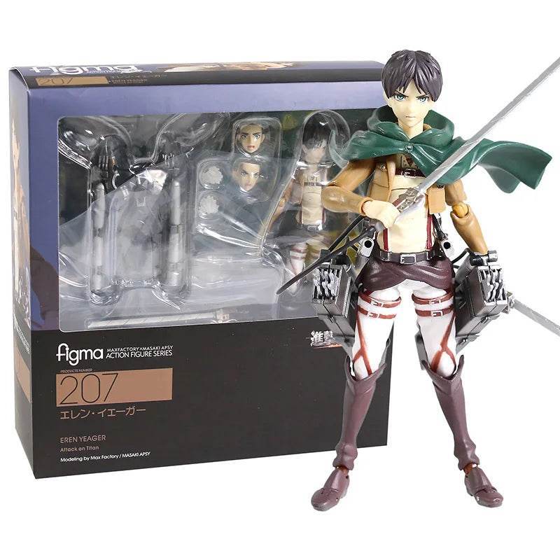 Figuras de Acción Coleccionables de Attack on Titan: Eren, Mikasa y Levi - GambareG