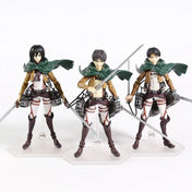 Figuras de Acción Coleccionables de Attack on Titan: Eren, Mikasa y Levi - GambareG