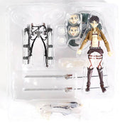 Figuras de Acción Coleccionables de Attack on Titan: Eren, Mikasa y Levi - GambareG