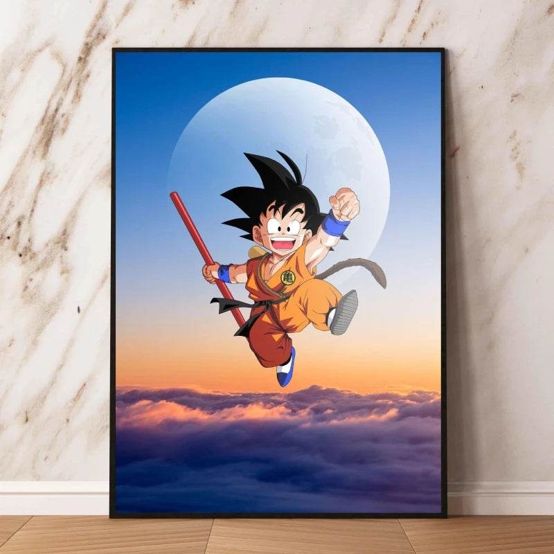 Arte de Pared Exclusivo Dragon Ball Goku para Decoración Moderna - GambareG