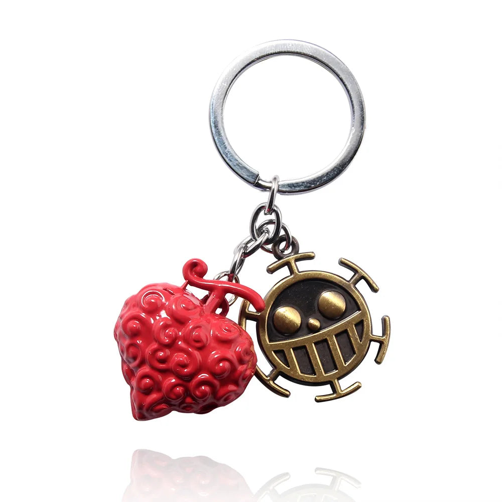Llaveros Metálicos Exclusivos de One Piece - Luffy, Zoro, Trafalgar Law y Chopper