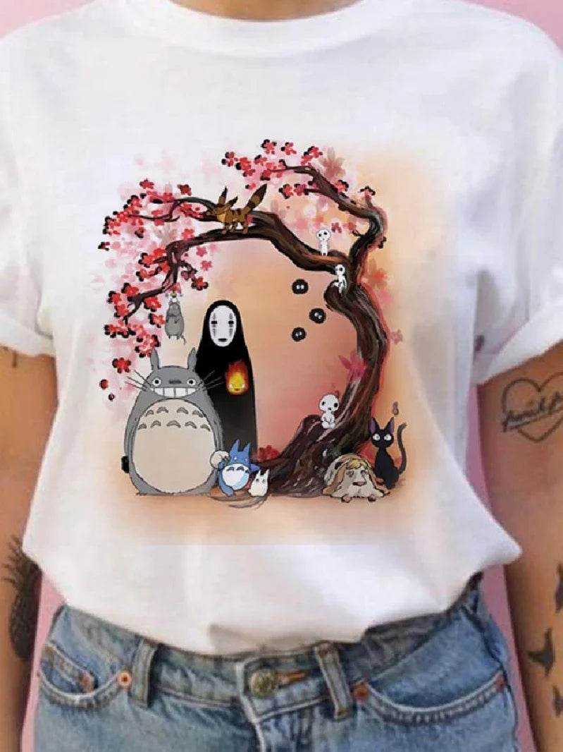 Camiseta de Verano Unisex Studio Ghibli My Neighbor Totoro Kawaii - GambareG