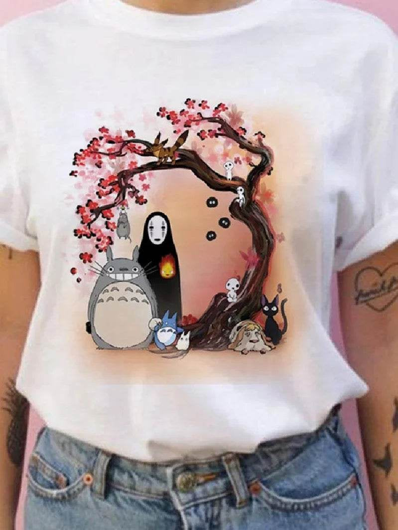 Camiseta de Verano Unisex Studio Ghibli My Neighbor Totoro Kawaii - GambareG