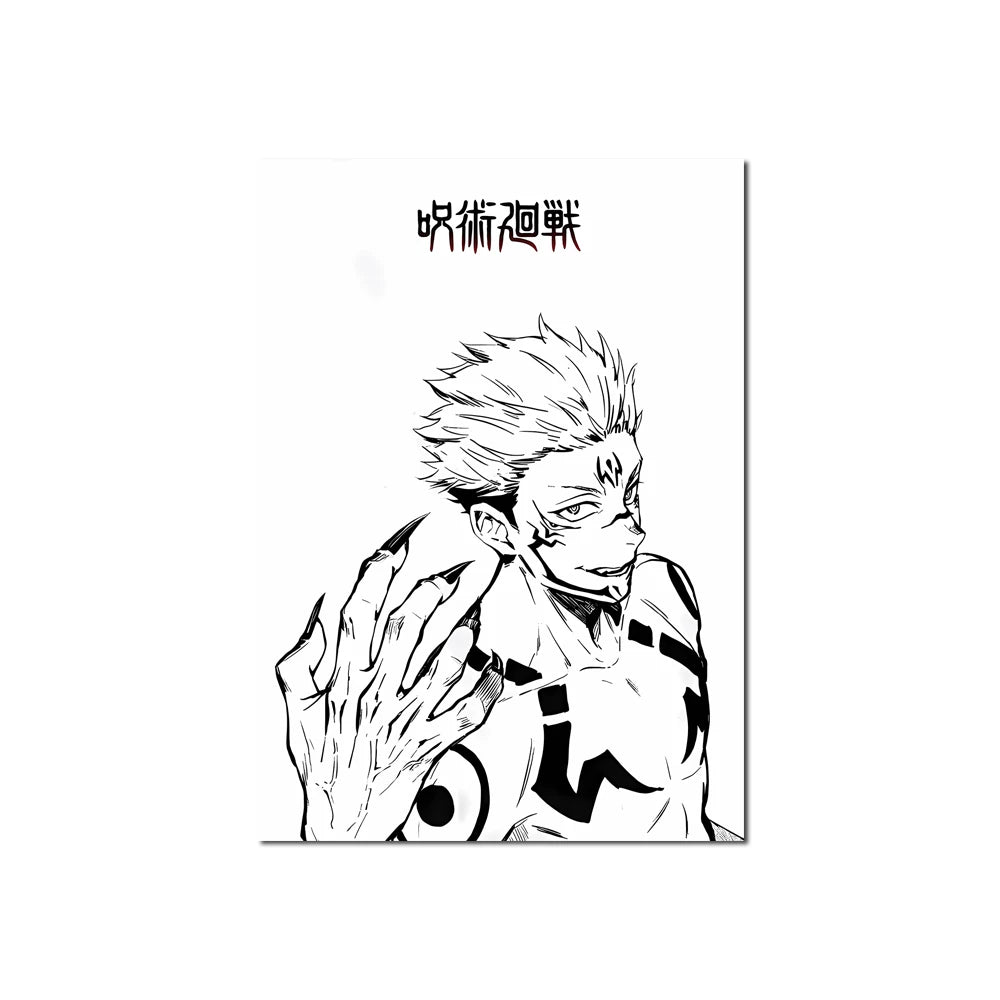 Posters Abstractos de Jujutsu Kaisen en Lienzo - Arte Japonés Exclusivo