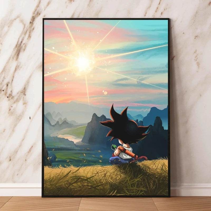 Arte de Pared Exclusivo Dragon Ball Goku para Decoración Moderna - GambareG