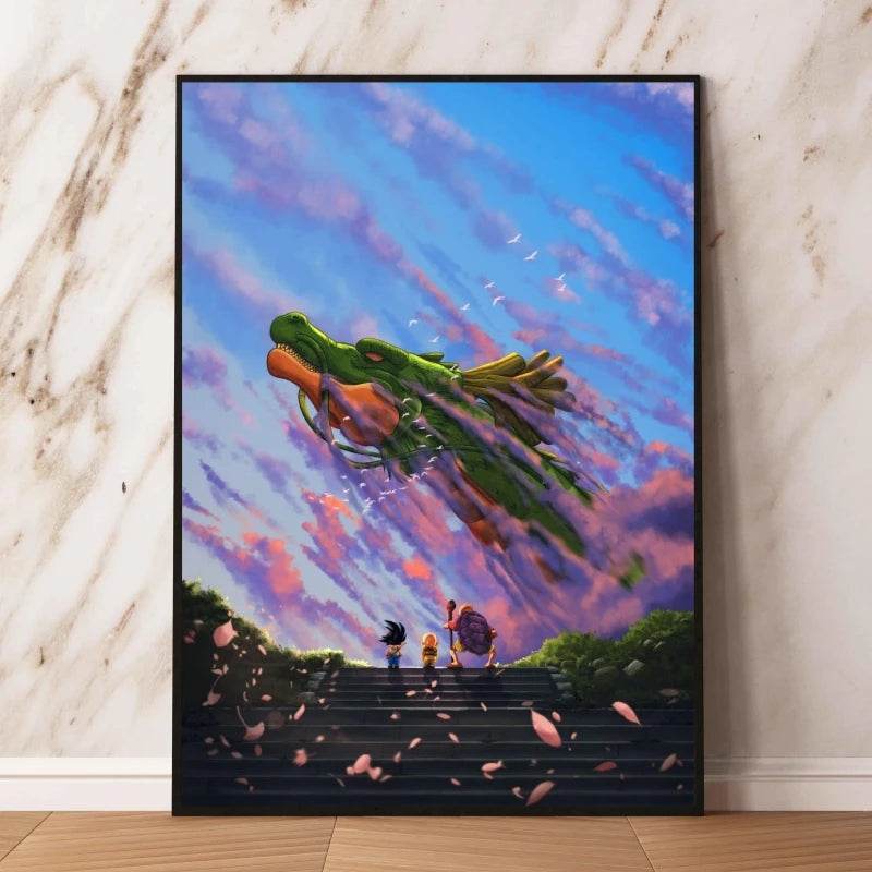 Arte de Pared Exclusivo Dragon Ball Goku para Decoración Moderna - GambareG