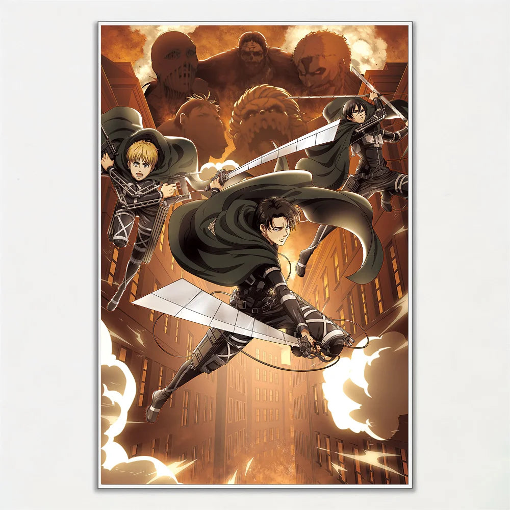 Póster Exclusivo de Attack On Titan para Decoración Moderna