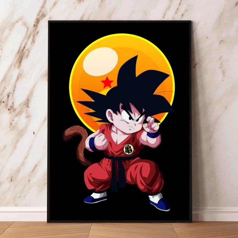 Arte de Pared Exclusivo Dragon Ball Goku para Decoración Moderna - GambareG