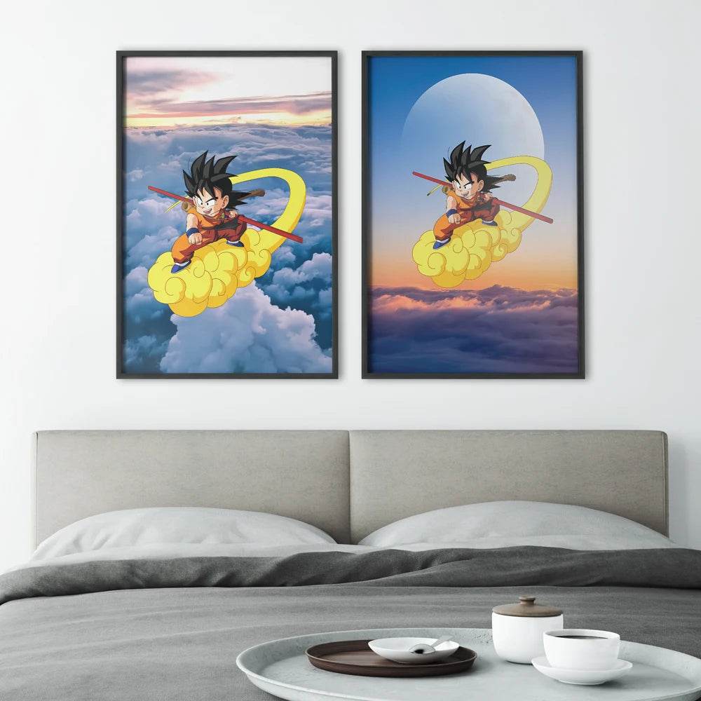 Arte de Pared Exclusivo Dragon Ball Goku para Decoración Moderna - GambareG