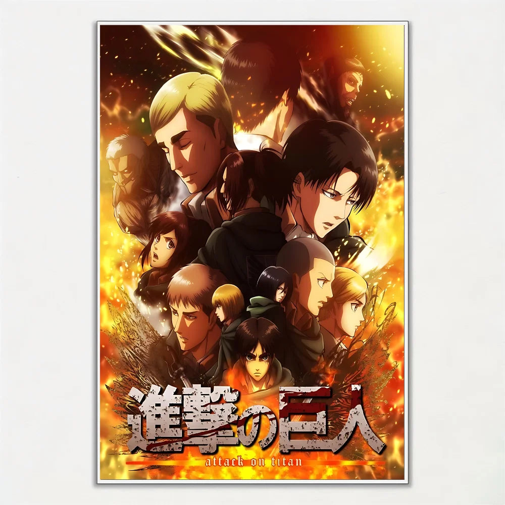 Póster Exclusivo de Attack On Titan para Decoración Moderna