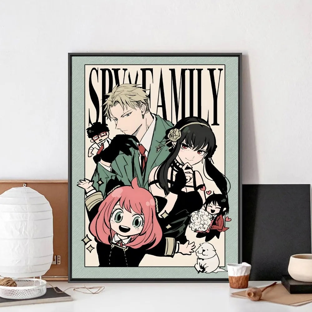 Póster Vintage Anime Spy x Family en Papel Premium - Decoración Elegante