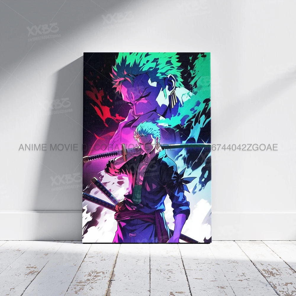 Lienzo Decorativo ONE PIECE - Arte de Monkey D. Luffy Sin Marco