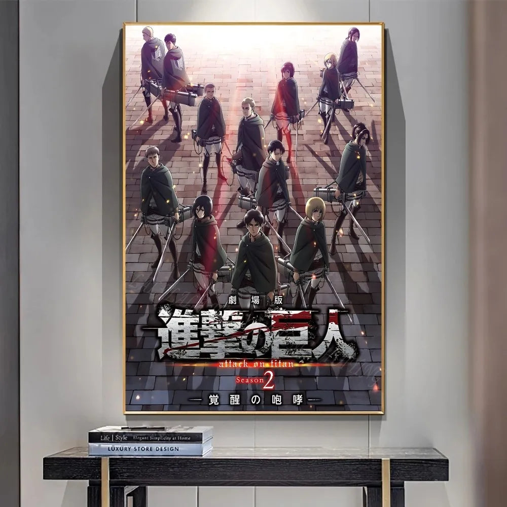 Póster Exclusivo de Attack On Titan para Decoración Moderna