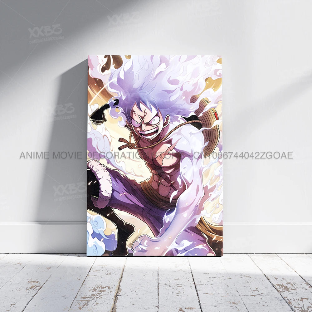 Lienzo Decorativo ONE PIECE - Arte de Monkey D. Luffy Sin Marco