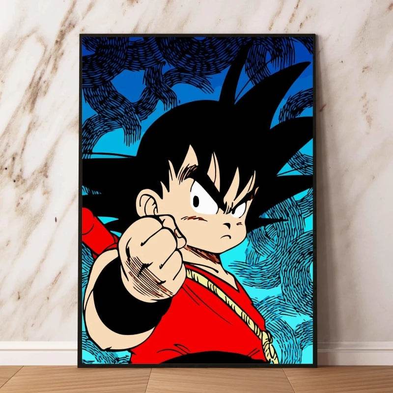 Arte de Pared Exclusivo Dragon Ball Goku para Decoración Moderna - GambareG