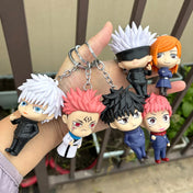 Llavero Coleccionable Jujutsu Kaisen - Figuras de Satoru Gojo, Kugisaki Nobara y Yuji Itadori