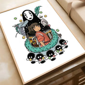 Póster Autoadhesivo Spirited Away de Studio Ghibli - Decoración Exclusiva Waterproof