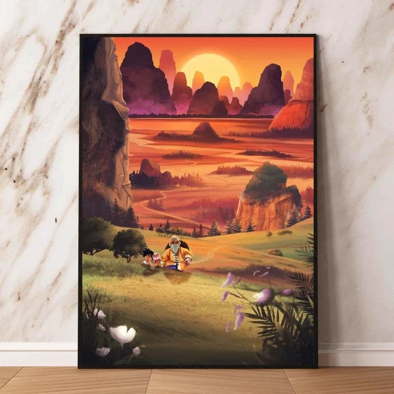 Arte de Pared Exclusivo Dragon Ball Goku para Decoración Moderna - GambareG