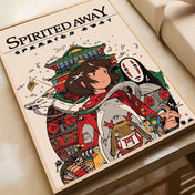Póster Autoadhesivo Spirited Away de Studio Ghibli - Decoración Exclusiva Waterproof