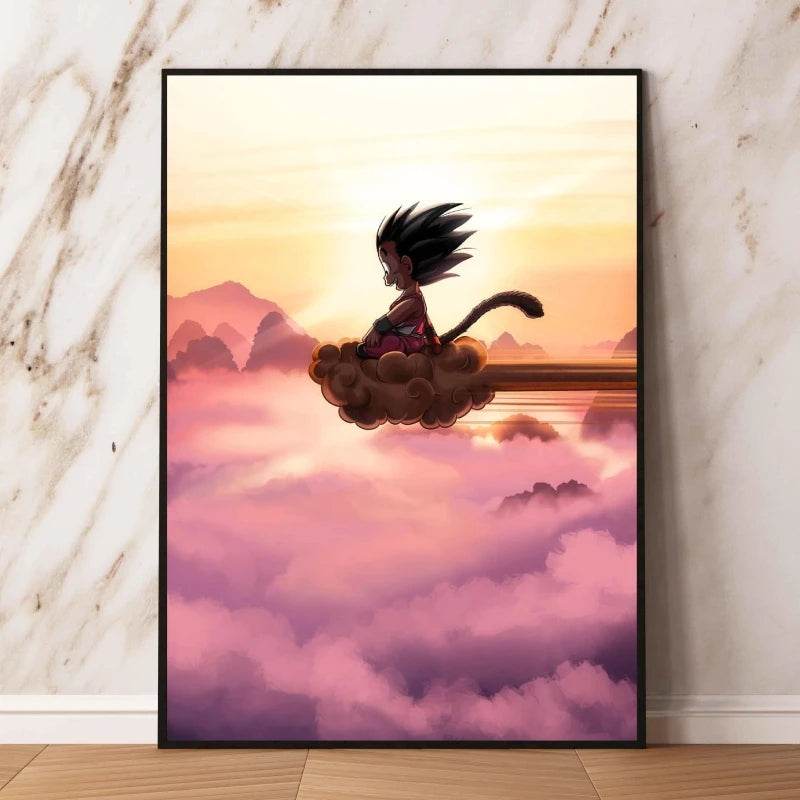 Arte de Pared Exclusivo Dragon Ball Goku para Decoración Moderna - GambareG