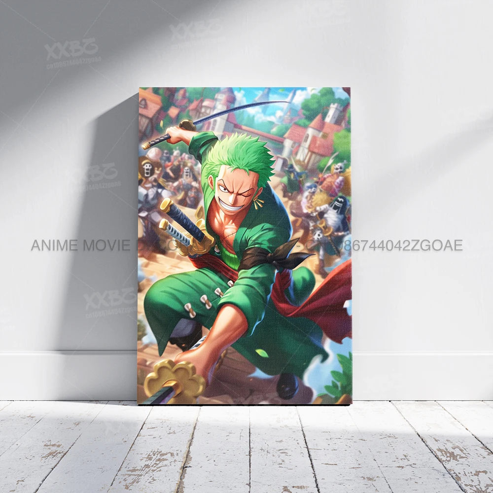 Lienzo Decorativo ONE PIECE - Arte de Monkey D. Luffy Sin Marco