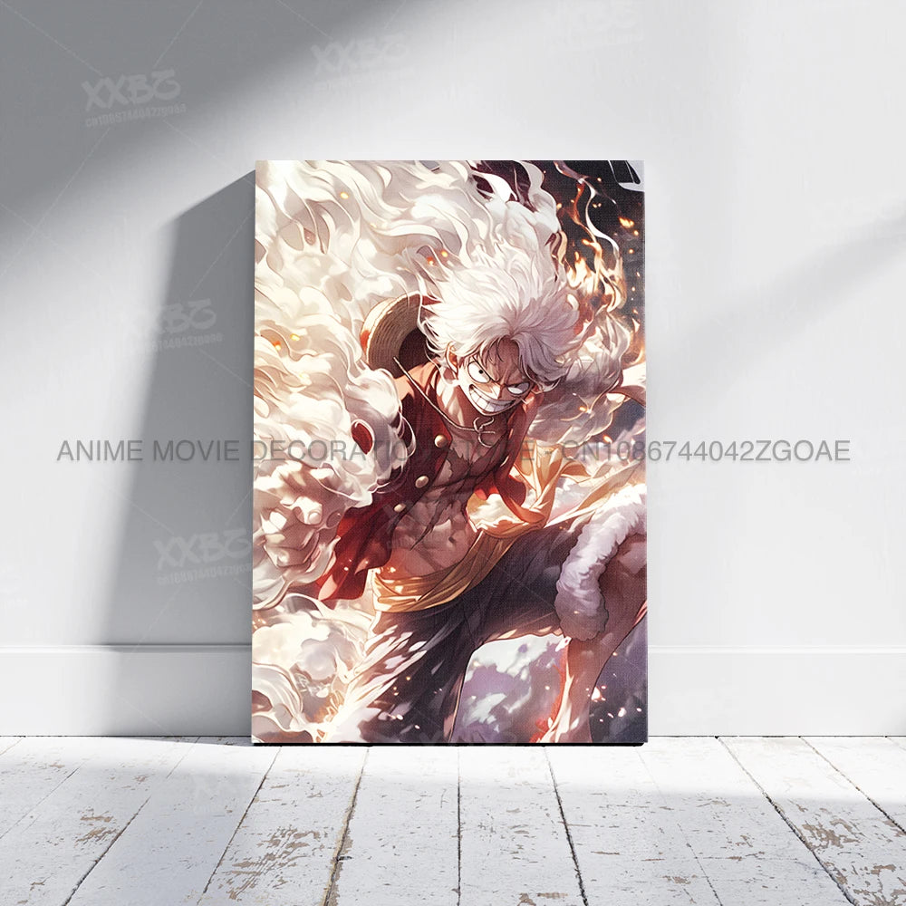 Lienzo Decorativo ONE PIECE - Arte de Monkey D. Luffy Sin Marco