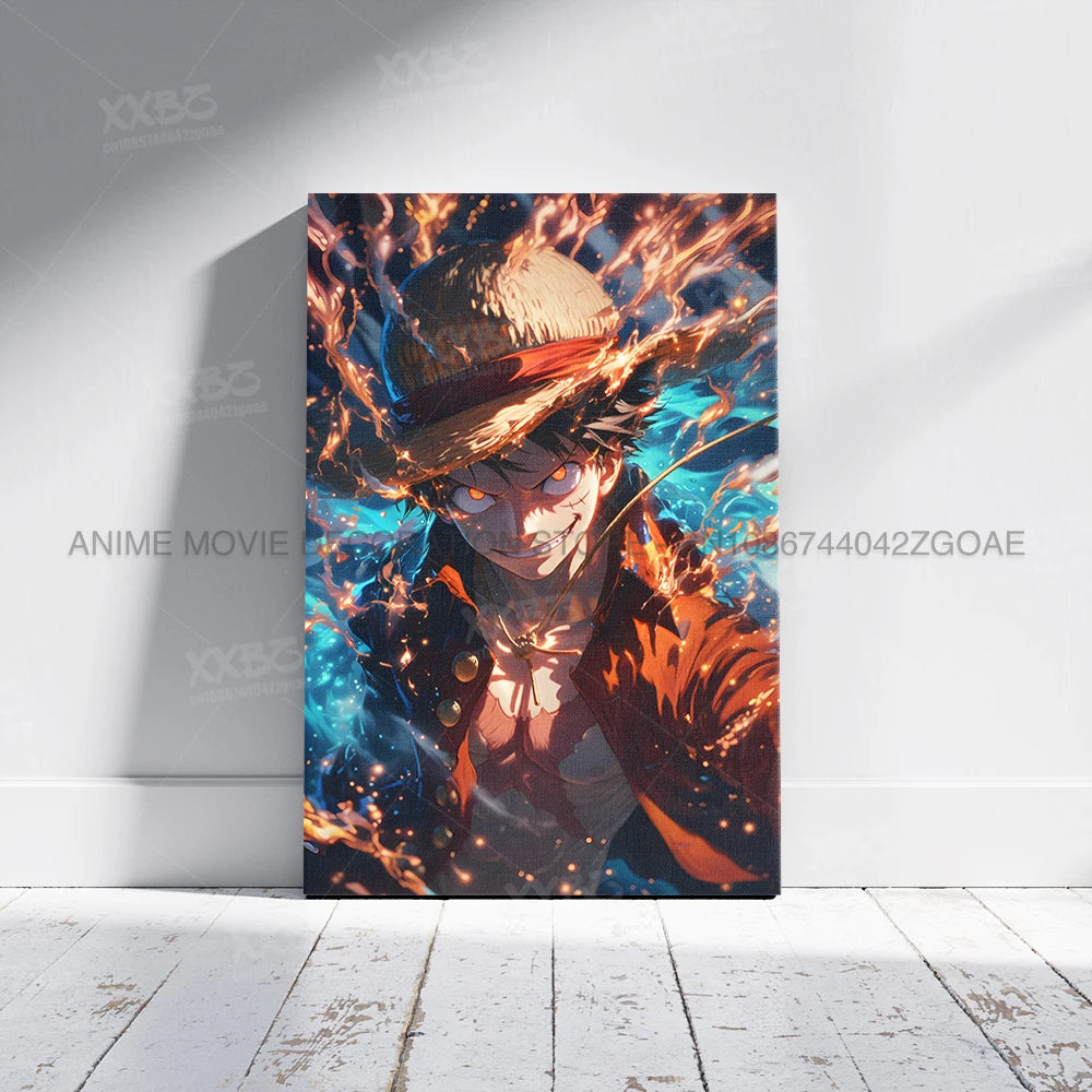 Lienzo Decorativo ONE PIECE - Arte de Monkey D. Luffy Sin Marco