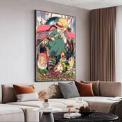 Póster Adhesivo HD de El Castillo Ambulante de Studio Ghibli