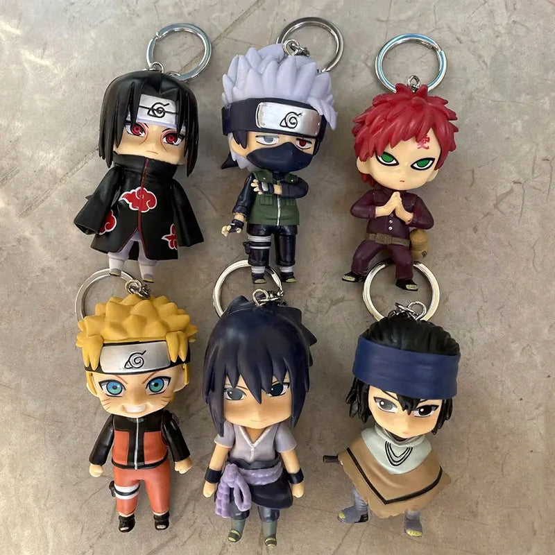 Llavero de Anime Naruto 10cm - Figuras de Naruto, Sasuke y Kakashi en Resina
