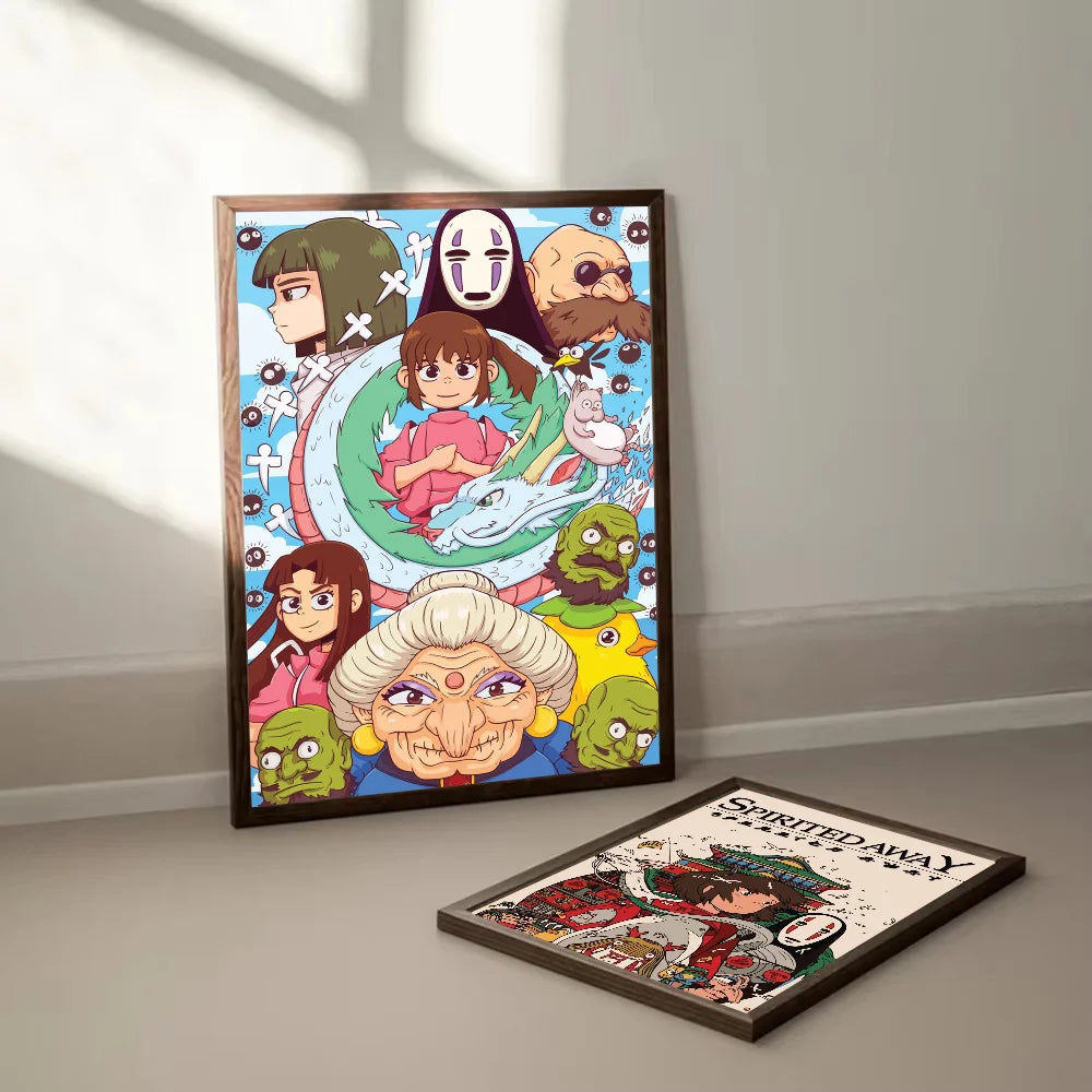 Póster Autoadhesivo Spirited Away de Studio Ghibli - Decoración Exclusiva Waterproof