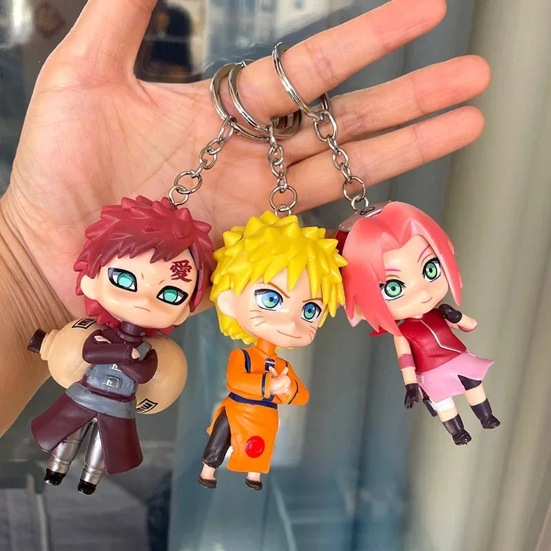 Llavero de Anime Naruto 10cm - Figuras de Naruto, Sasuke y Kakashi en Resina