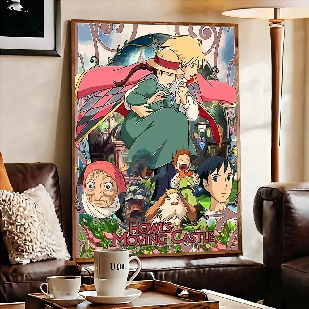 Póster Adhesivo HD de El Castillo Ambulante de Studio Ghibli
