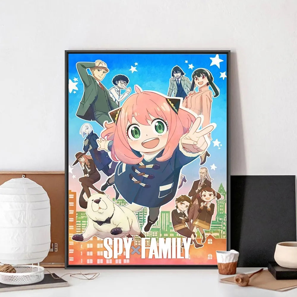 Póster Vintage Anime Spy x Family en Papel Premium - Decoración Elegante