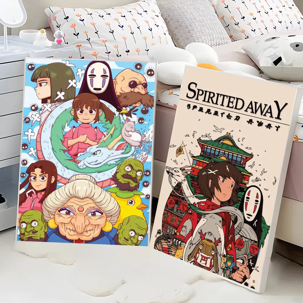 Póster Autoadhesivo Spirited Away de Studio Ghibli - Decoración Exclusiva Waterproof