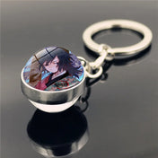 Llavero Exclusivo de Demon Slayer con Esfera de Vidrio Doble Cara