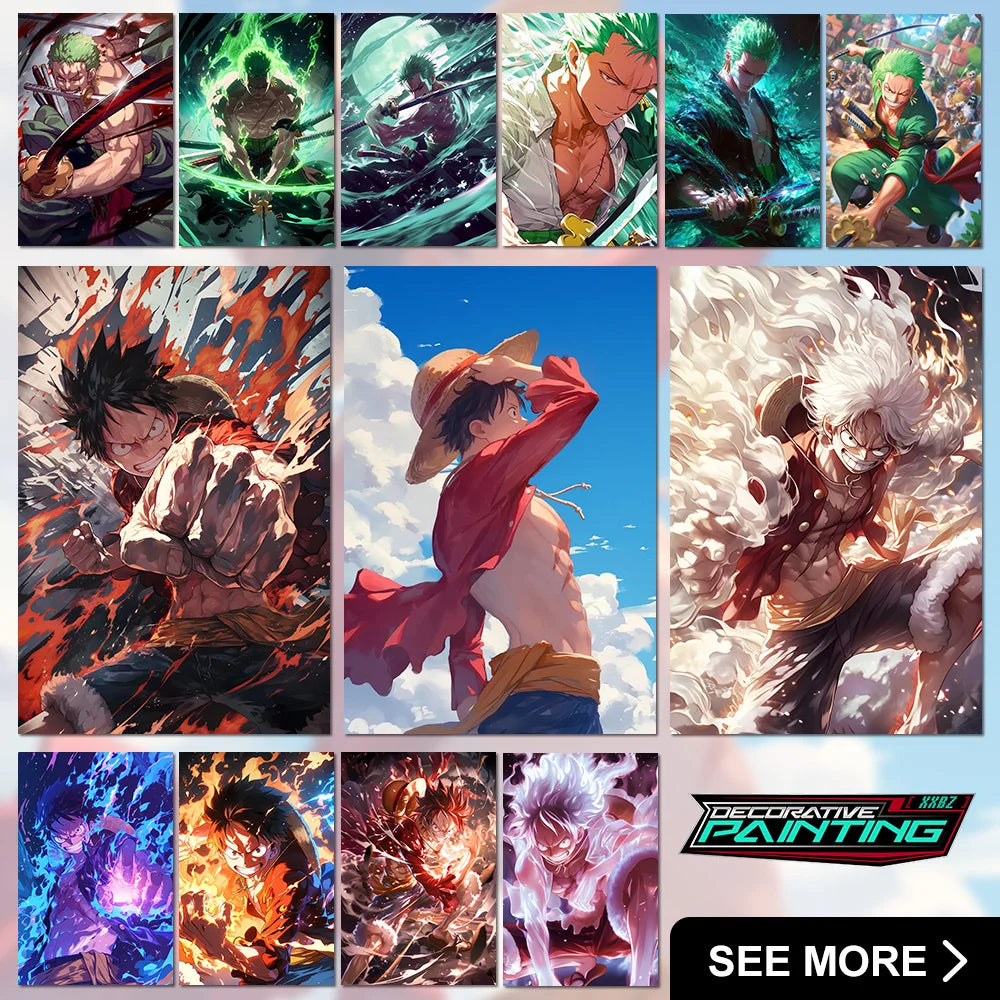 Lienzo Decorativo ONE PIECE - Arte de Monkey D. Luffy Sin Marco