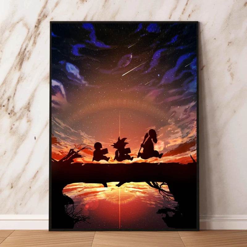Arte de Pared Exclusivo Dragon Ball Goku para Decoración Moderna - GambareG