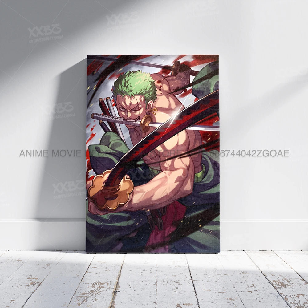 Lienzo Decorativo ONE PIECE - Arte de Monkey D. Luffy Sin Marco