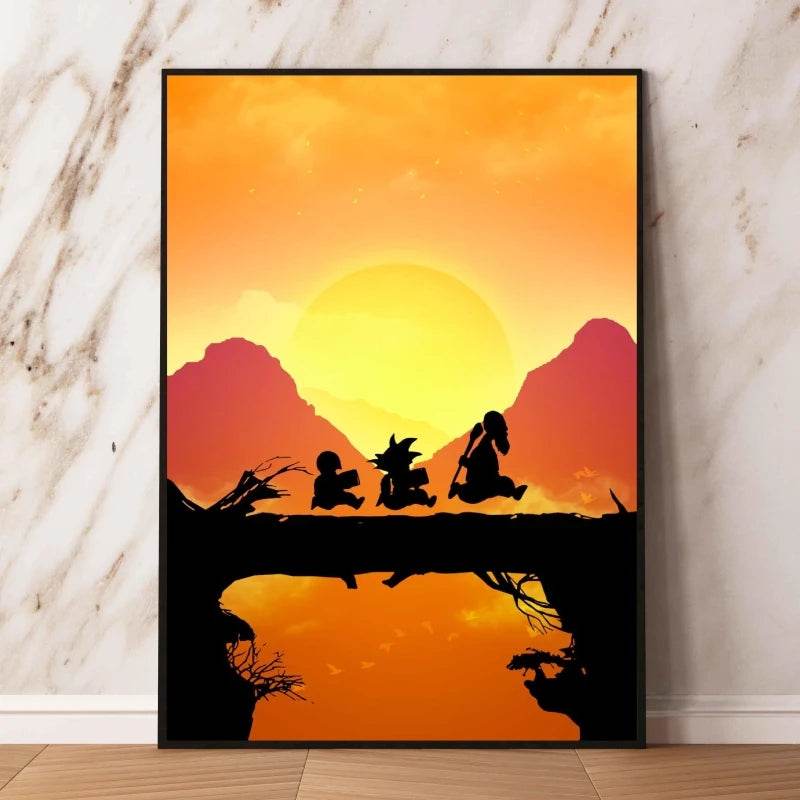Arte de Pared Exclusivo Dragon Ball Goku para Decoración Moderna - GambareG
