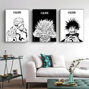 Posters Abstractos de Jujutsu Kaisen en Lienzo - Arte Japonés Exclusivo
