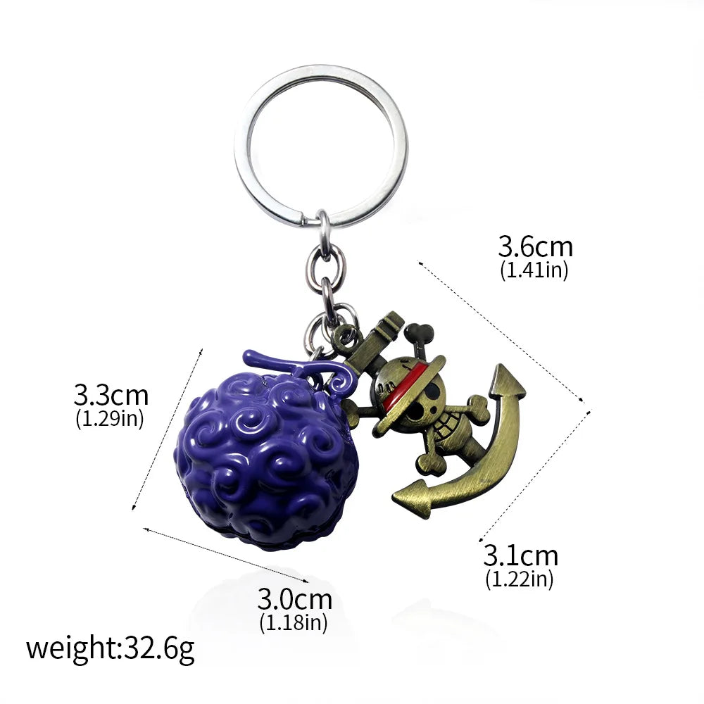 Llaveros Metálicos Exclusivos de One Piece - Luffy, Zoro, Trafalgar Law y Chopper