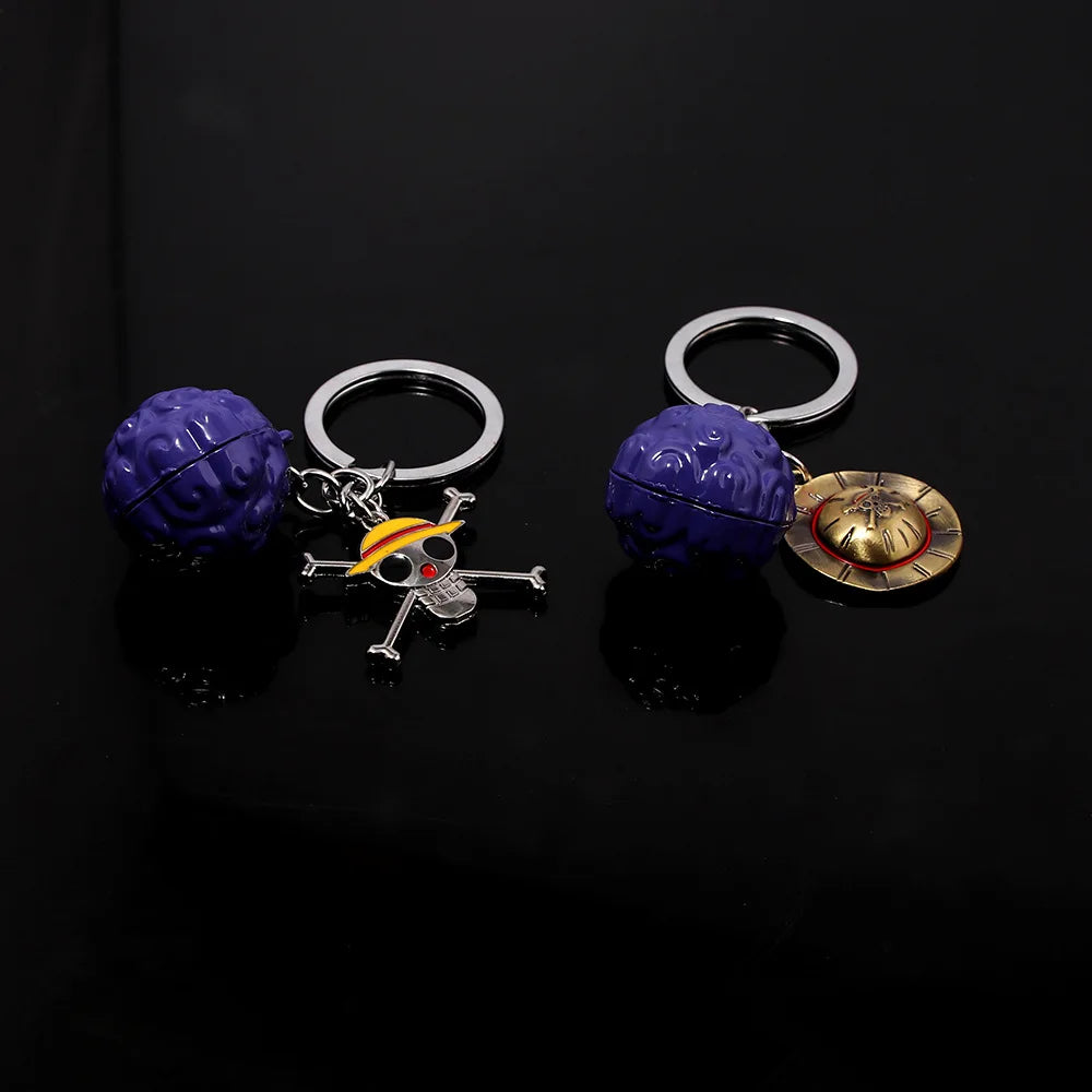 Llaveros Metálicos Exclusivos de One Piece - Luffy, Zoro, Trafalgar Law y Chopper