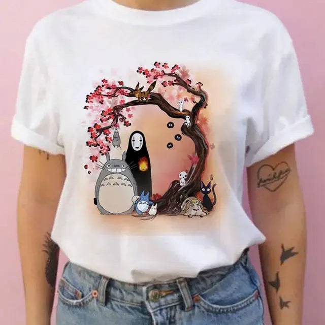 Camiseta de Verano Unisex Studio Ghibli My Neighbor Totoro Kawaii - GambareG