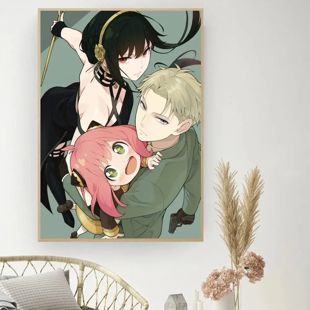 Póster Retro "Spy X Family" en Lienzo HD para Decoración Exclusiva