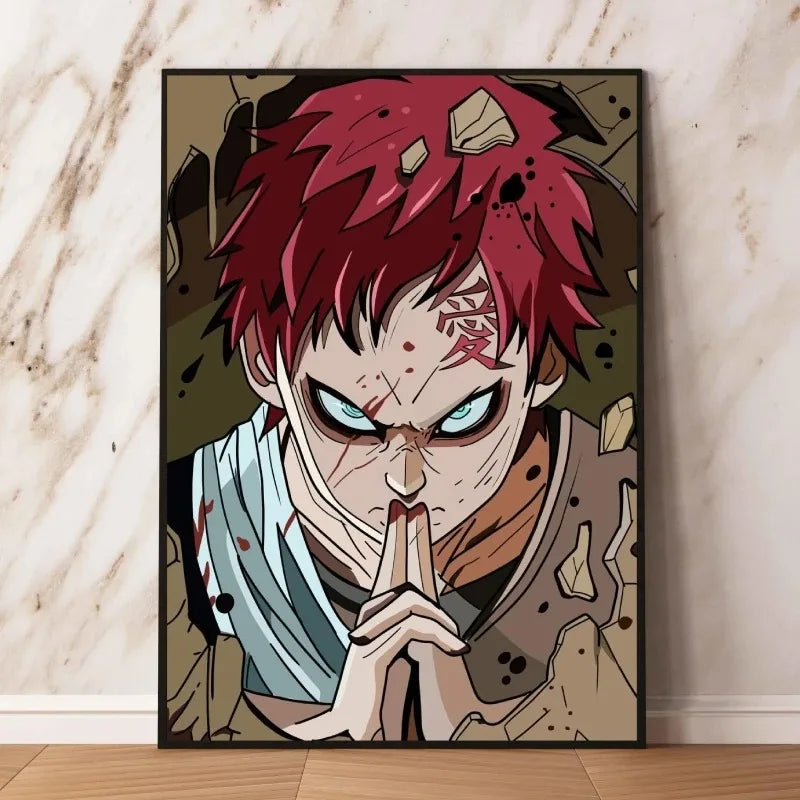 Póster y Pintura de Naruto y Gaara - Arte de Alta Calidad para Coleccionistas