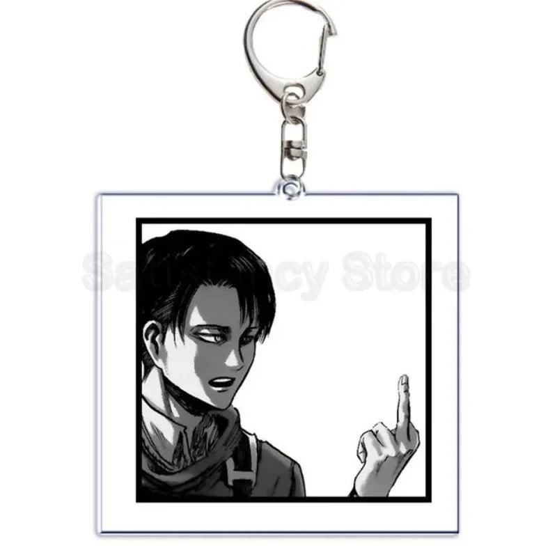 Llavero Doble Cara Levi Ackerman y Allen Yeager de Anime Attacking of The Giants