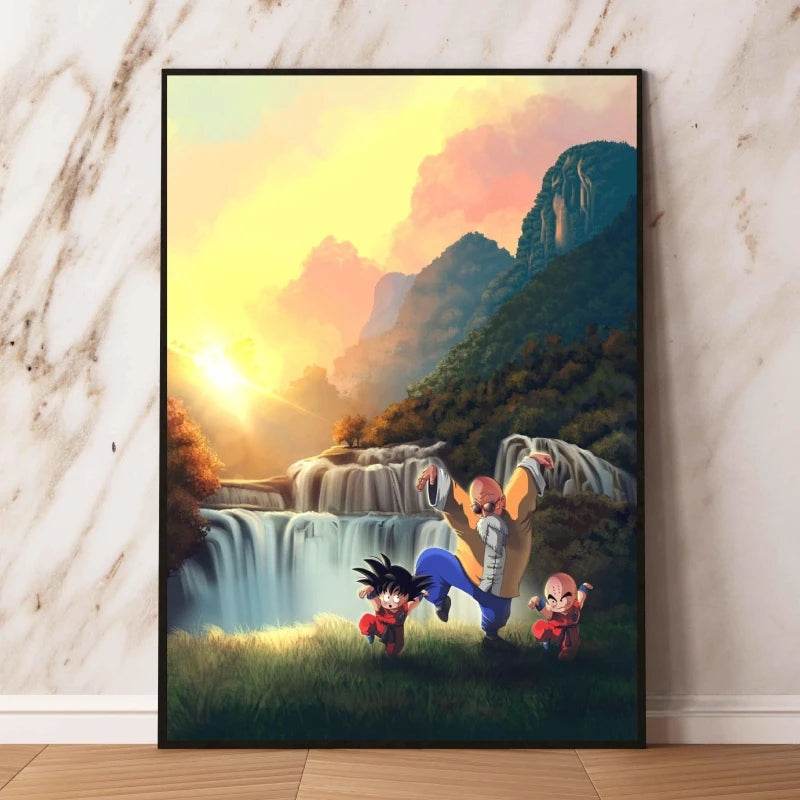 Arte de Pared Exclusivo Dragon Ball Goku para Decoración Moderna - GambareG